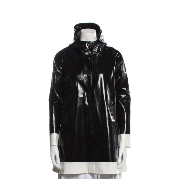 Stutterheim Frame Opal Raincoat Black/White - Picture 6 of 9